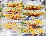 アスパラのちくわボートチーズ焼き♬作り方2写真