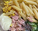 混ぜるだけ！ツナコーン入りペンネサラダ作り方4写真