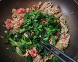 旦那絶賛！牛こまとほうれん草の簡単炒め作り方6写真