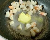 フレンチトースト海老と帆立クリームソース作り方3写真