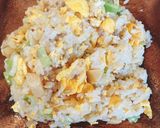 余った肉味噌丼の具で作るチャーハン作り方4写真