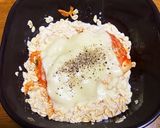 オートミール　レンジでキムチチーズ作り方3写真