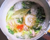 白菜とベーコンの春雨スープ作り方5写真