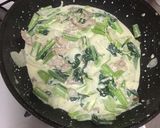 豚肉と小松菜のクリームパスタ作り方6写真