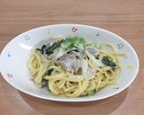 豚肉と小松菜のクリームパスタ作り方8写真