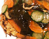 もずくと野菜の餡掛けお好み焼き作り方5写真
