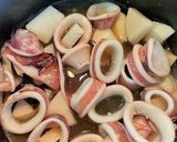 簡単麺つゆで冷凍いかと筍の炊き合わせ作り方4写真