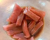 まきまき生野菜3♪マグロ漬けまき作り方1写真