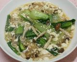 チンゲン菜としめじの豆腐あんかけ作り方8写真