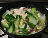 チンゲン菜としめじの豆腐あんかけ作り方6写真