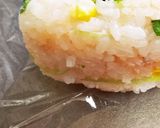辛子明太子とコーンと豆苗のおにぎり作り方2写真