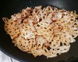 夏弁当★少量豚バラと蓮根炒め★作り置き作り方6写真