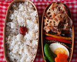 夏弁当★少量豚バラと蓮根炒め★作り置き作り方9写真