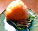 鯖佃煮の焼きおにぎり　梅酢トマトダレ作り方6写真
