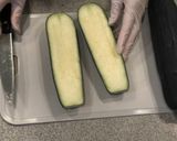 ラクックで！挽き肉入りズッキーニ ボード作り方1写真