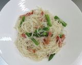 素麺・しらたきとベーコン・アスパラの炒め作り方4写真