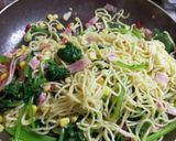 ほうれん草とコーンの塩焼きそば作り方6写真