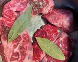 圧力鍋で、お肉とろとろビーフシチュー作り方1写真