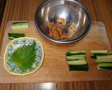 ヨウサマの減塩きゅうりの梅味噌胡麻和え作り方1写真