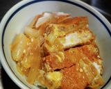 厚切り豚かつで、カツ丼❨(#≧↺≦#)❩作り方3写真