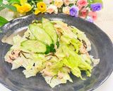 塩昆布とツナの無限レタスきゅうりサラダ🥗作り方5写真