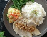 炊飯器で簡単☆蒸し鶏とポテサラプレート。作り方10写真