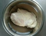 炊飯器で簡単☆蒸し鶏とポテサラプレート。作り方1写真
