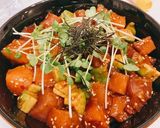絶品！アボカドサーモンマグロのユッケ丼作り方5写真