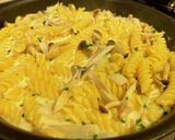 しめじと長芋の豆乳スープパスタ作り方4写真