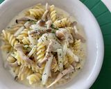 しめじと長芋の豆乳スープパスタ作り方5写真
