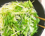 水菜としらすのだし醤油炒め作り方2写真