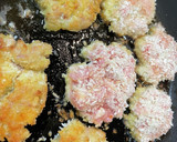 豚もも肉を細切り丸めて揚げ焼きカツレツ作り方2写真