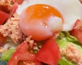 ゆかりのイブクロ　　温玉サラダうどん作り方6写真