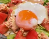 ゆかりのイブクロ　　温玉サラダうどん作り方7写真