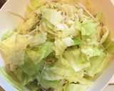 キャベツとアスパラと油揚げのポン酢サラダ作り方3写真