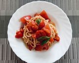 フルーツトマトの冷製パスタ作り方5写真