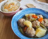 炊飯器で2品！和風肉団子＆炊き込みご飯♪作り方7写真