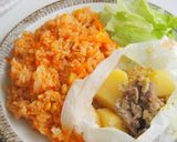 炊飯器2品！チキンライス＆豚こま包み蒸し作り方10写真