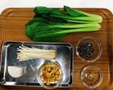 小松菜のなめこ和え作り方1写真