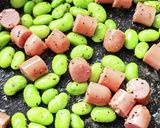 おつまみに枝豆とウインナーのバター炒め♪作り方5写真