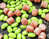 おつまみに枝豆とウインナーのバター炒め♪作り方5写真