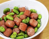 おつまみに枝豆とウインナーのバター炒め♪作り方6写真