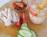 熱中症予防！蒸し鶏の韓国冷麺風そうめん作り方2写真