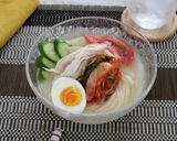 熱中症予防！蒸し鶏の韓国冷麺風そうめん作り方4写真