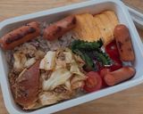 自分弁当・6月21日作り方1写真
