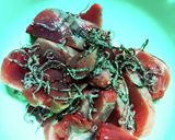 カツオ刺身の塩昆布チーズ作り方2写真