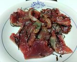 カツオ刺身の塩昆布チーズ作り方4写真