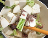 かぶと挽肉のとろり麺つゆ煮、生姜風味作り方7写真