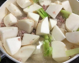 かぶと挽肉のとろり麺つゆ煮、生姜風味作り方9写真