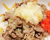 ザラメで美味い！シンプル牛丼作り方4写真